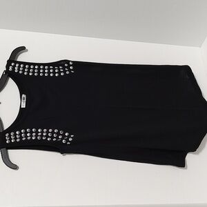 Black Tank  with Silver  Grommets sz Medium